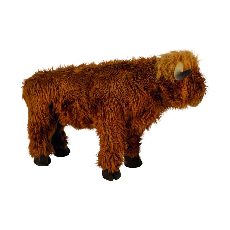 Wild & Soft Plüsch Hochlandkuh - Stehend - 64 cm - Braun