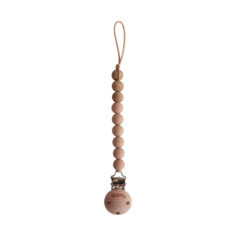 Mushie Eva Schnullerkette Pale Taupe 