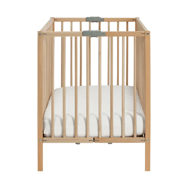 Babypark Exklusiv Klappbares Babybett- 60 x 120 cm - Natur