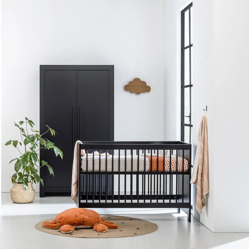 Europe Baby Vittoria III Kleiderschrank 2-türig Schwarz