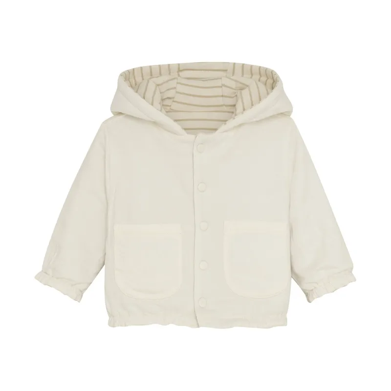 Noppies Neddie Jacke - Stripe - Größe 62 - Offwhite