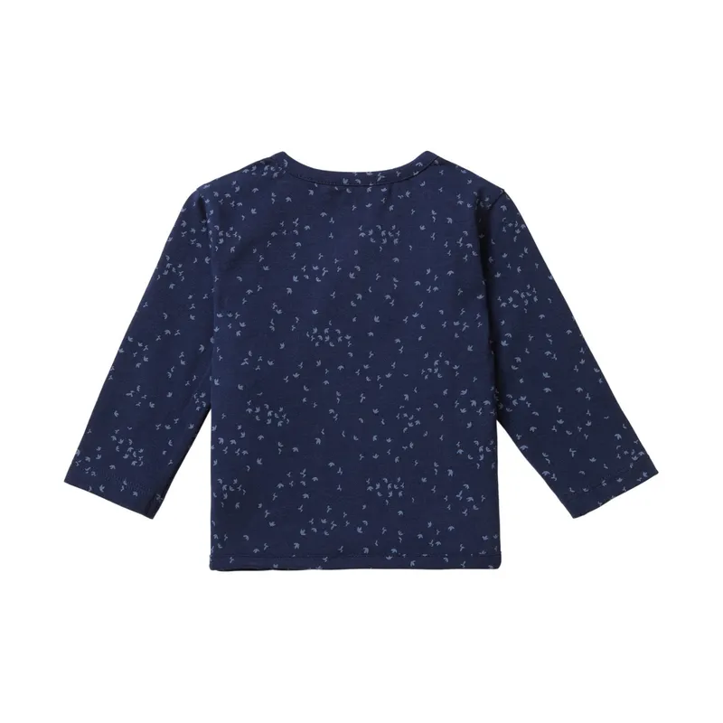 Noppies Wickel-T-Shirt - Black Iris - Gr. 74