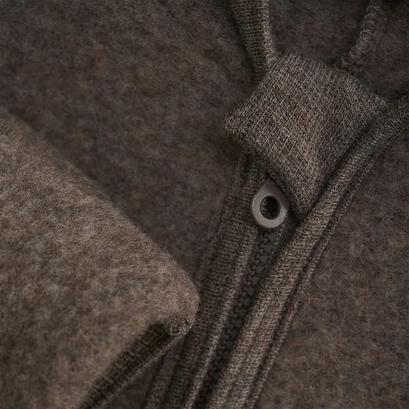 HUTTEliHUT Strampler - Größe 56 - Wool Fleece - Brown Melange