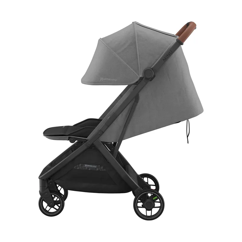 UPPAbaby Buggy - MINU V3 - Greyson Carbon Rahmen Mit Braun Leder