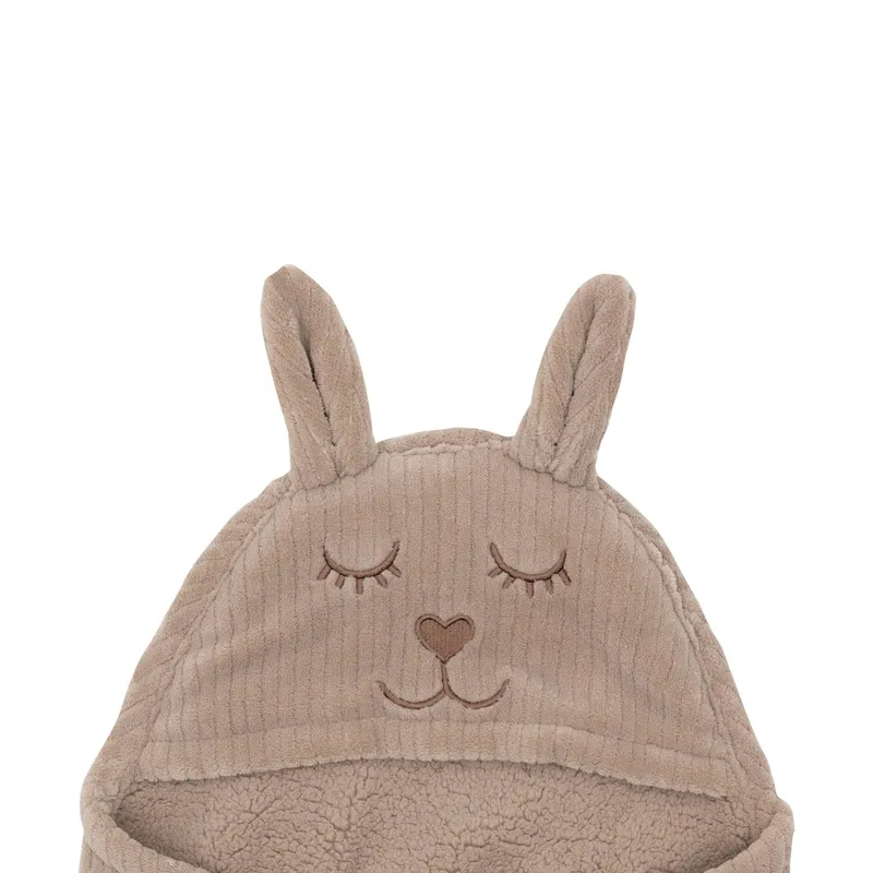 Jollein Wickeldecke - Milky Coffee - Bunny Cloudy Rib