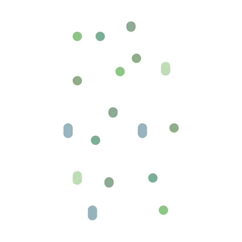 LM Baby Art Jungly Jungle Dots Wandsticker Grün