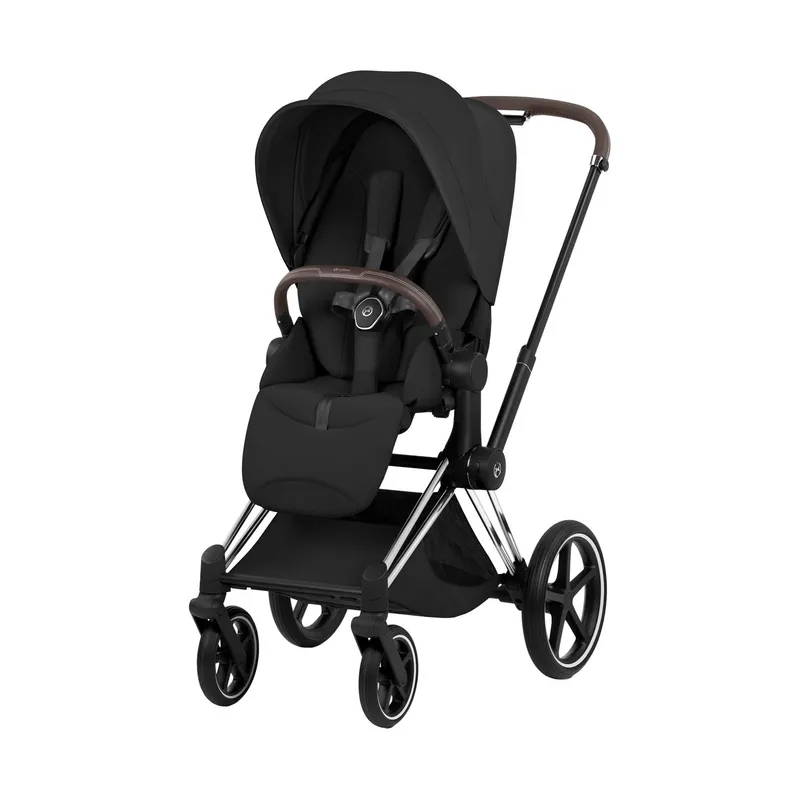 Cybex Priam 5 Style Kinderwagen Bundle – Chrome Brown/Sepia Black