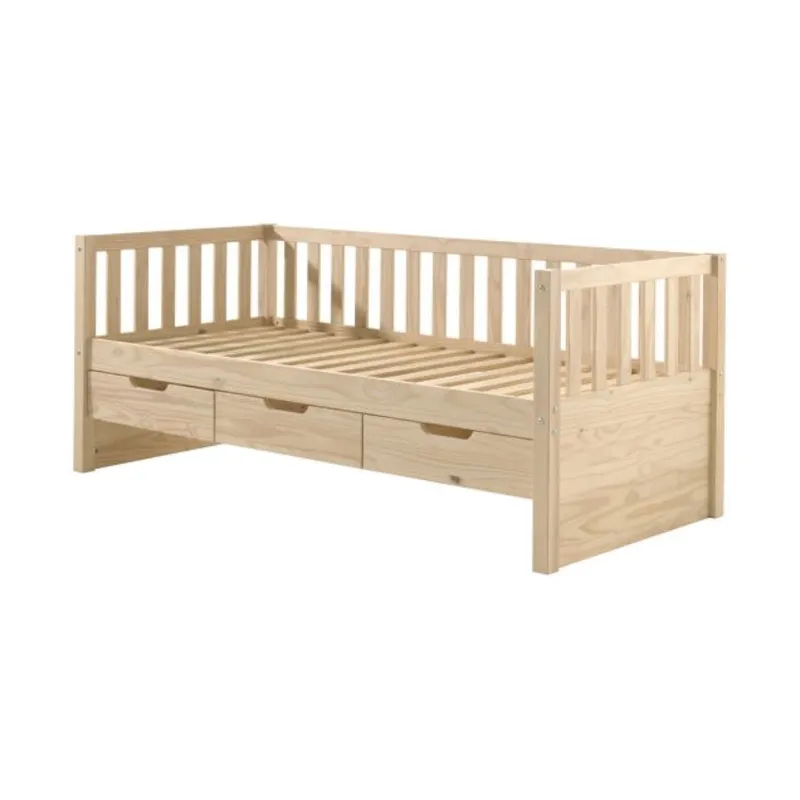Vipack Fritz Kajütenbett mit Schubladen Milky Pine 90 x 200 cm