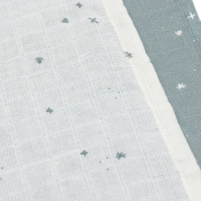 Jollein Twinkling Small Multituch - 3 Pack - 70 x 70 cm - Hydrophil - Sea Green