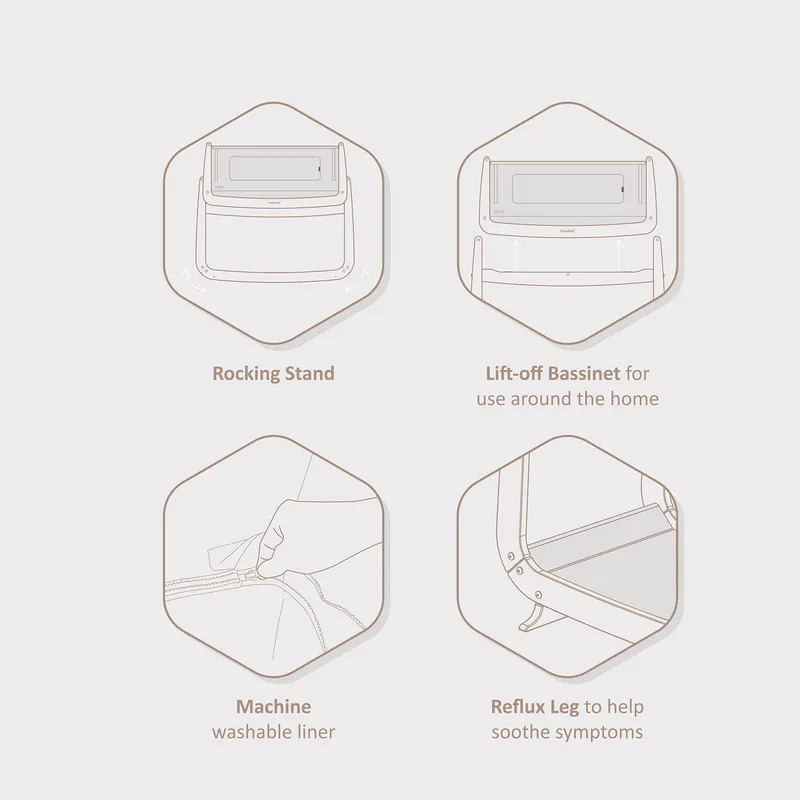 SnuzPod 4 The Natural Edit Co-Sleeper - Oak