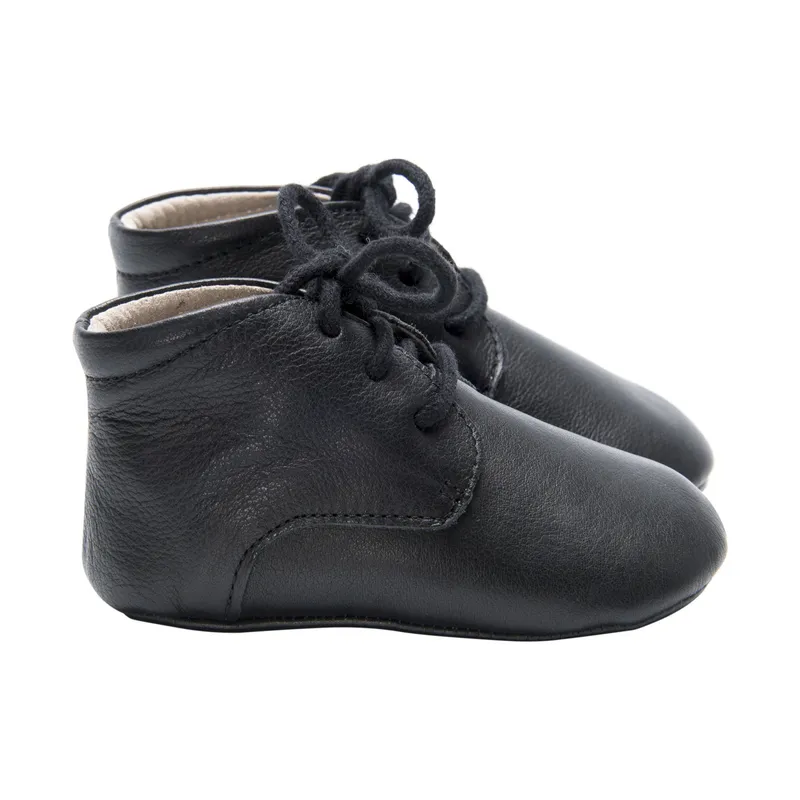 Mavies Classic Babyschuhe, Leder Schwarz, Gr. XS