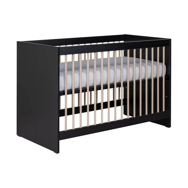 Europe Baby Nova Babybett 70 x 140 cm - Schwarz / Eiche