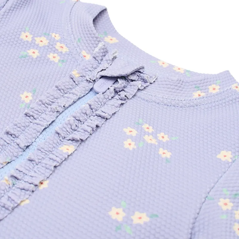 Little Dutch Langarm-Rüschenbadeanzug - Dreamy Lavender - Größe 98/104