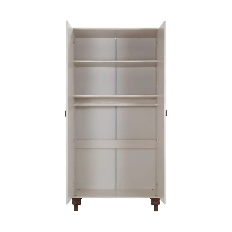 Europe Baby Olivia Kleiderschrank - 2-Türen - Oatmeal - Bold