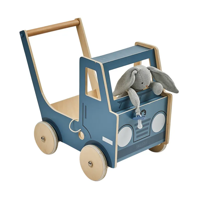 Smallstuff Holz Lauflernwagen - Blau