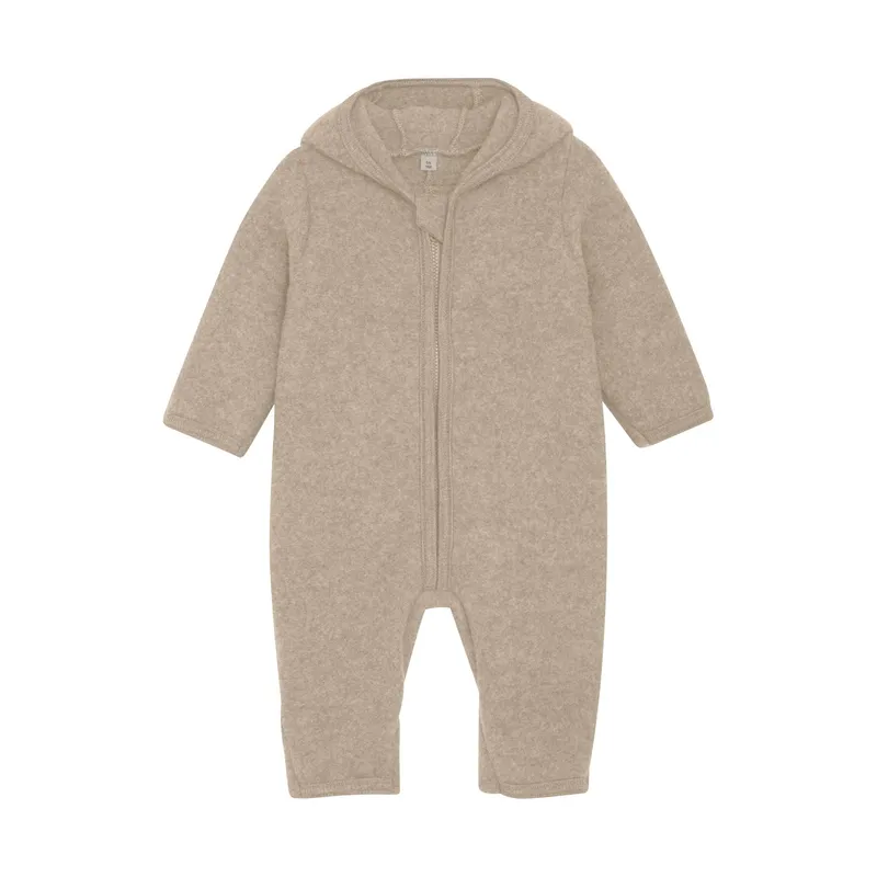  HUTTEliHUT - Strampler - Wool Fleece - Camel Melange - Gr. 68