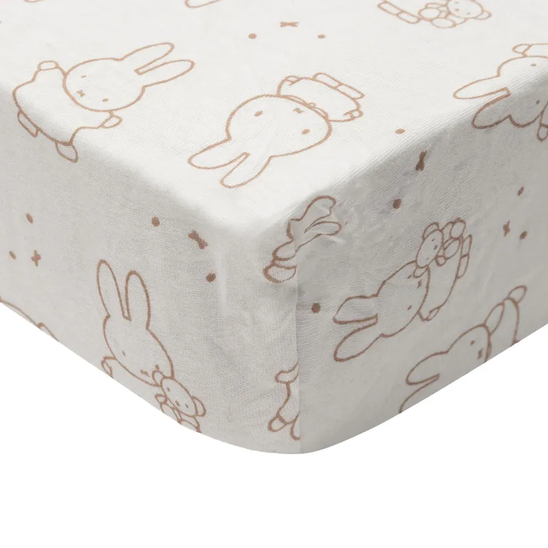 Jollein Miffy Moments Spannbettlaken - 70/75x140/150 cm - Jersey - Light Terra