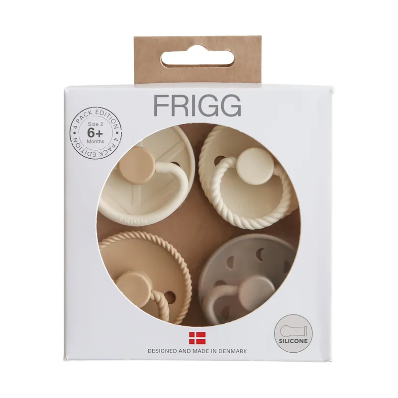 FRIGG Schnuller - 4er-Pack - Crystal Sparkle - Silikon - 6–18 Monate