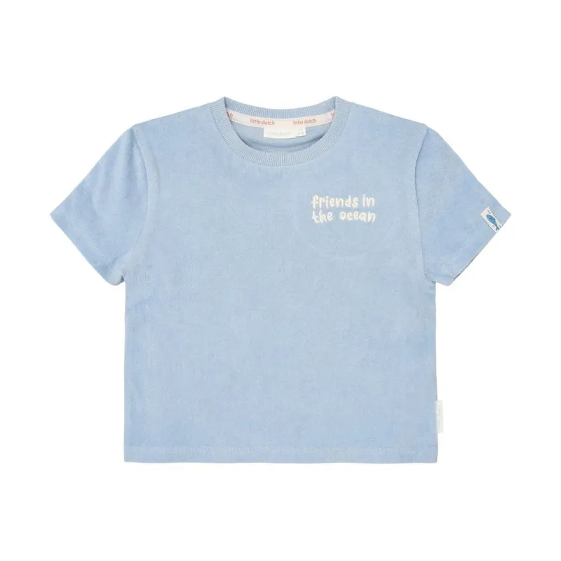 Little Dutch T-Shirt und Shorts - Ocean World Blue - Größe 98/104