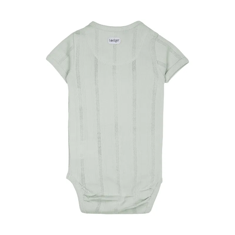Lodger Babybody Kurzarm - Pointelle - Größe 62 - Silk