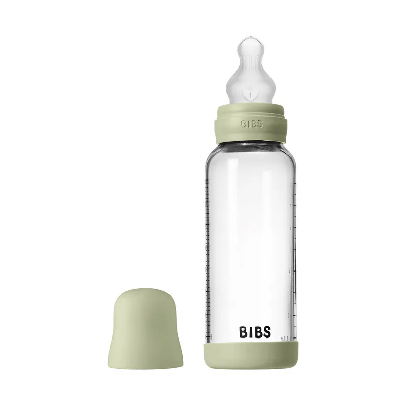 BIBS Flasche - Medium Flow - 240 ml - Silikon/Glas - Sage