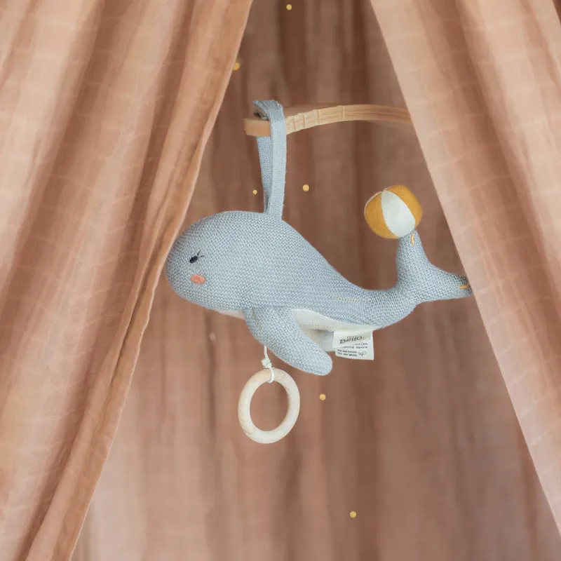 Baby Bello Wally The Whale Musikmobile - Delicate Blue