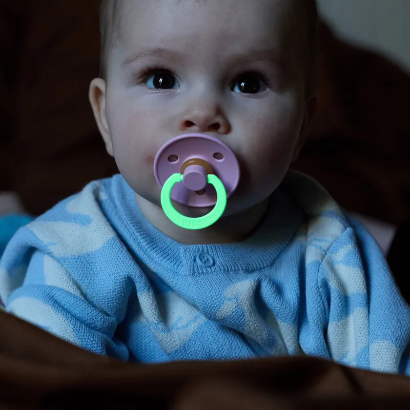 BiBs Glow In The Dark Fopspeen - Rond - 2 Stuks