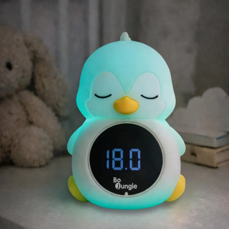 Bo Jungle 3-in-1 Bad- und Raumthermometer mit Nachtlicht - Pinguin