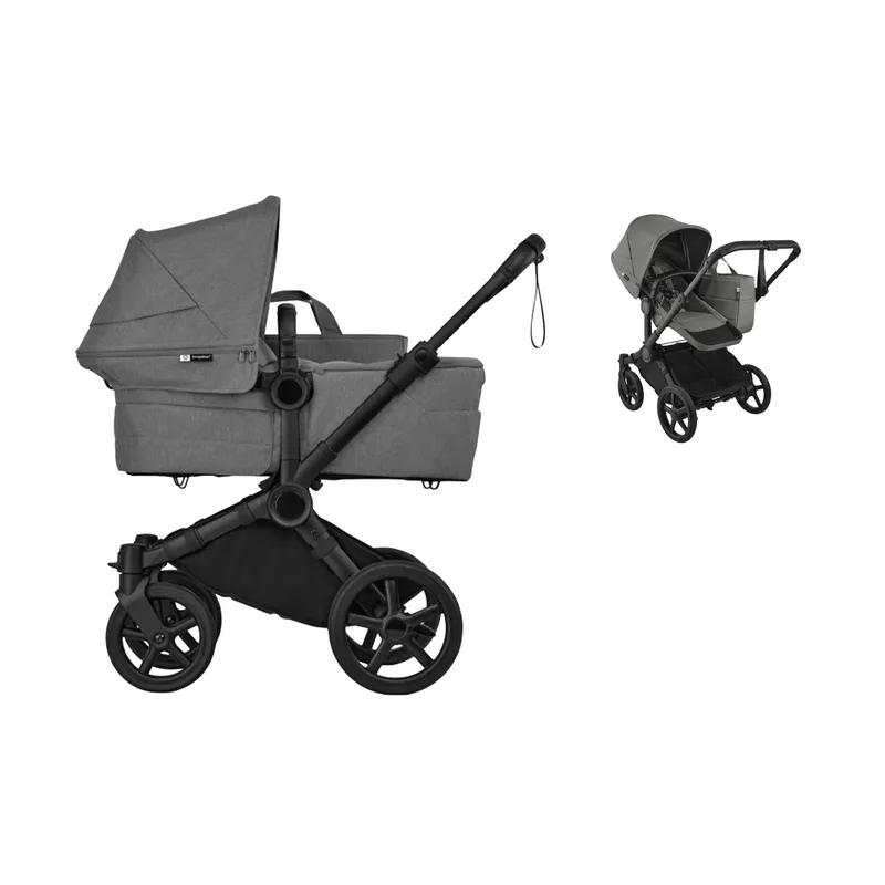 Bugaboo Donkey 6 Duo Essential Bundle - Black/Moon Grey