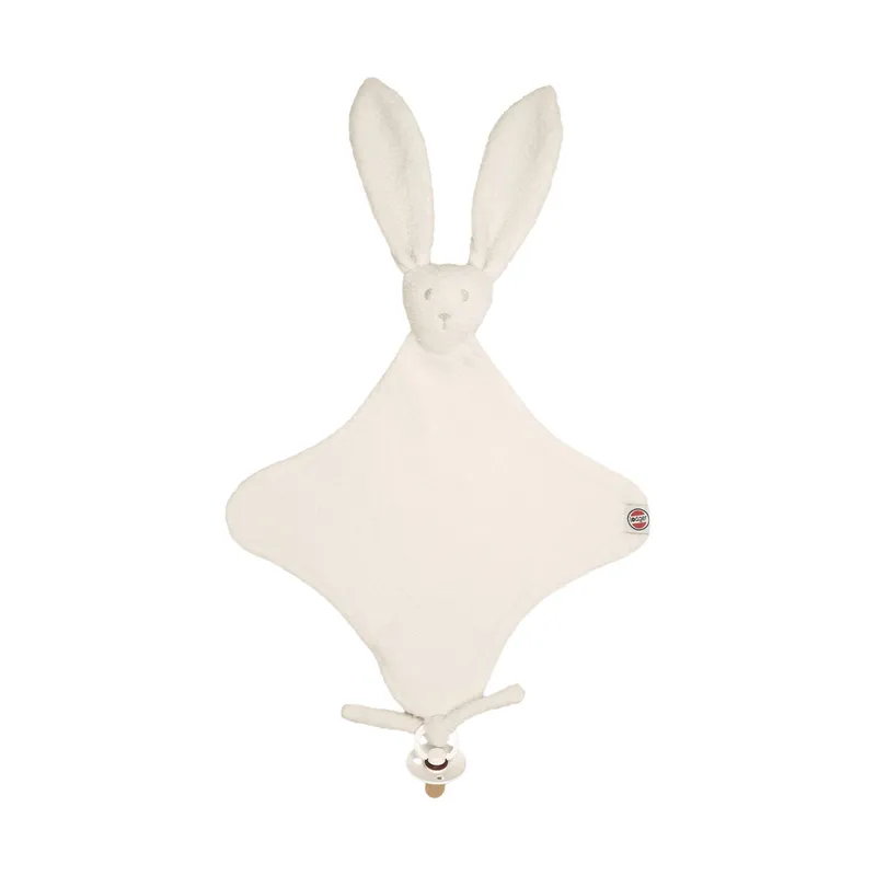 Lodger Schnullertuch - Bunny Teddy Fleece - Cloud Dancer