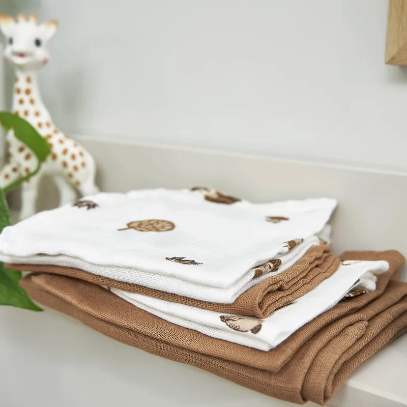 Meyco Forest Animals Waschlappen – 3 Stück – Toffee