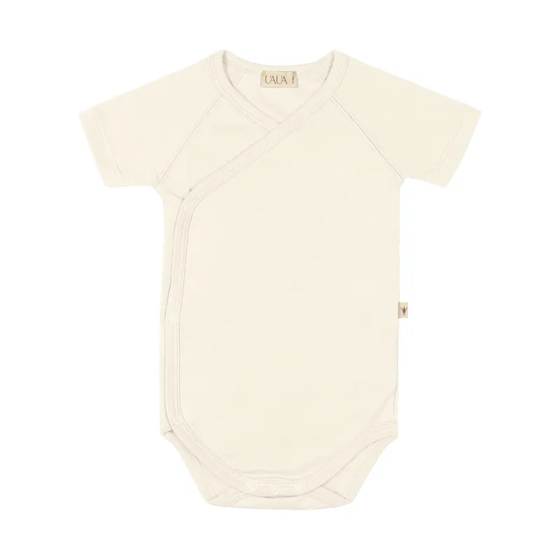 UAUA Wickelbody Kurzarm Crema 6-9 Monate