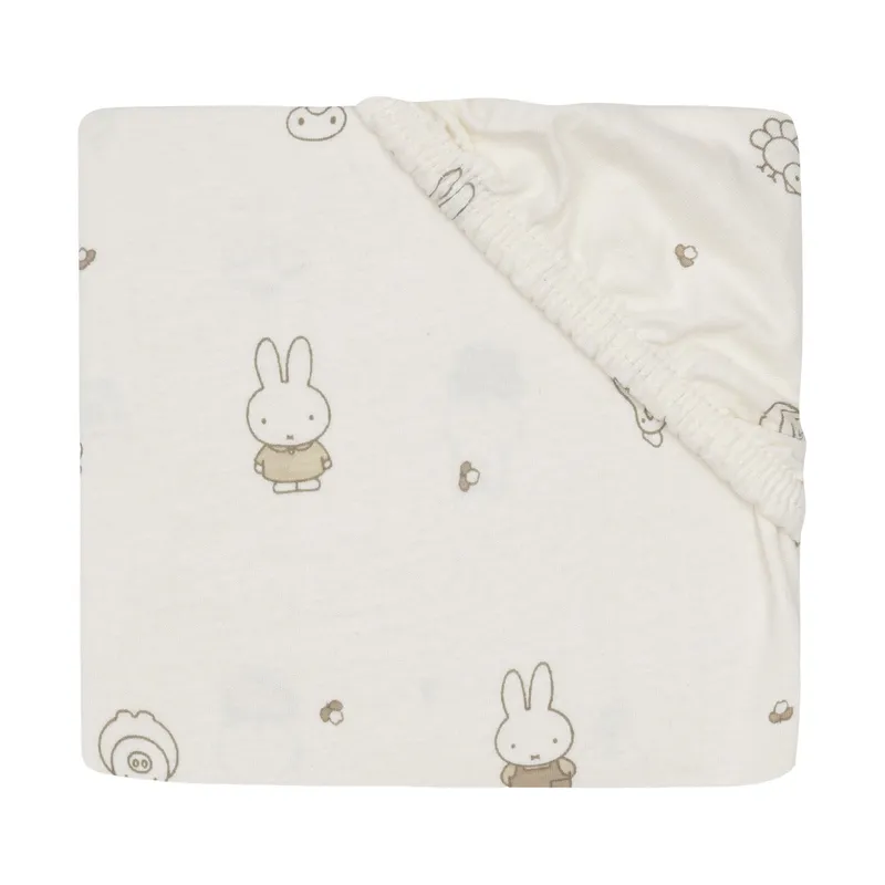 Jollein Spannbettlaken – Jersey – Miffy Family Farm – 70/75 x 140/150 cm