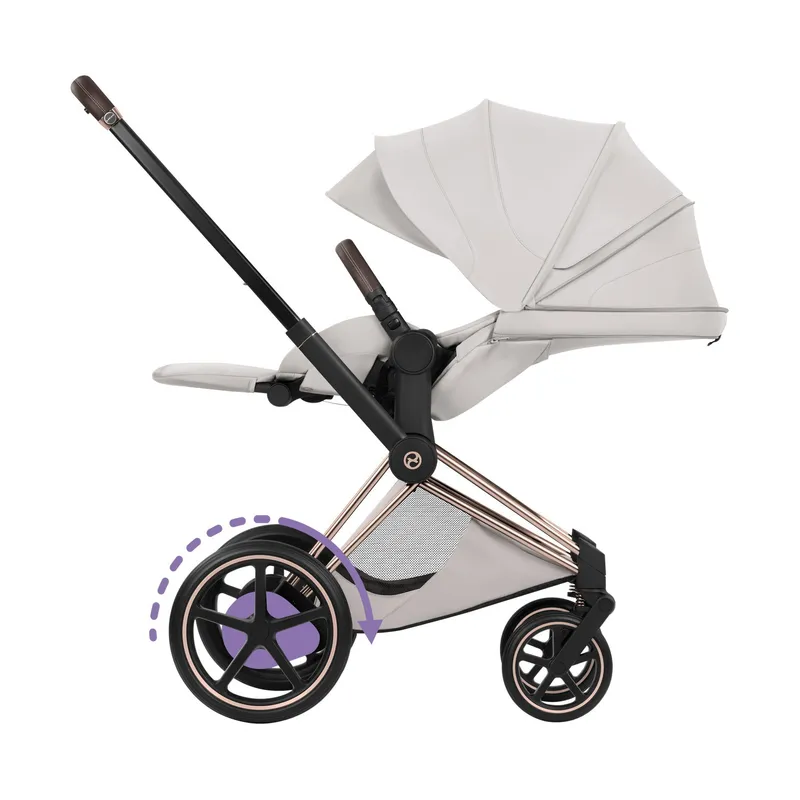 Cybex Kinderwagen 2-in-1 - e-Priam 5 Style - Rosegoldenes Gestell