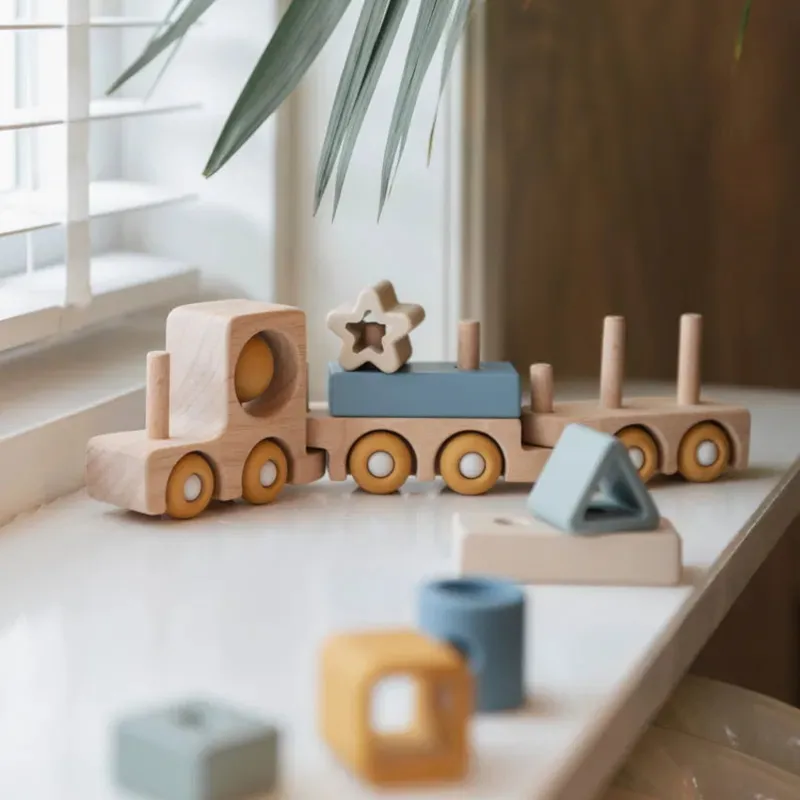 Baby's Only Spielzeugzug - Holz - Opal