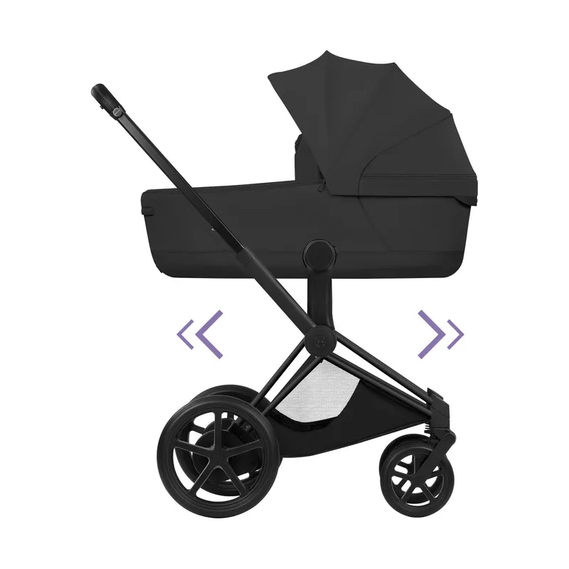 Cybex e-Priam 5 Style Kinderwagen 2-in-1 - Mattschwarzes Gestell