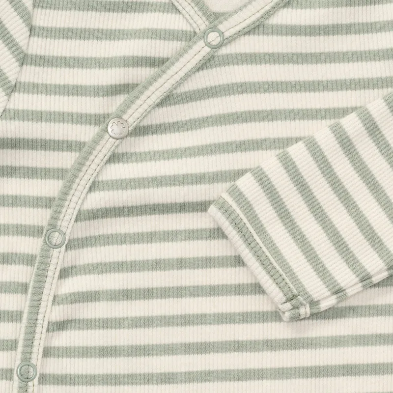 Noppies Boxpak Playsuit LS stripe Iceberg Green 50 - 1610015 9409 50