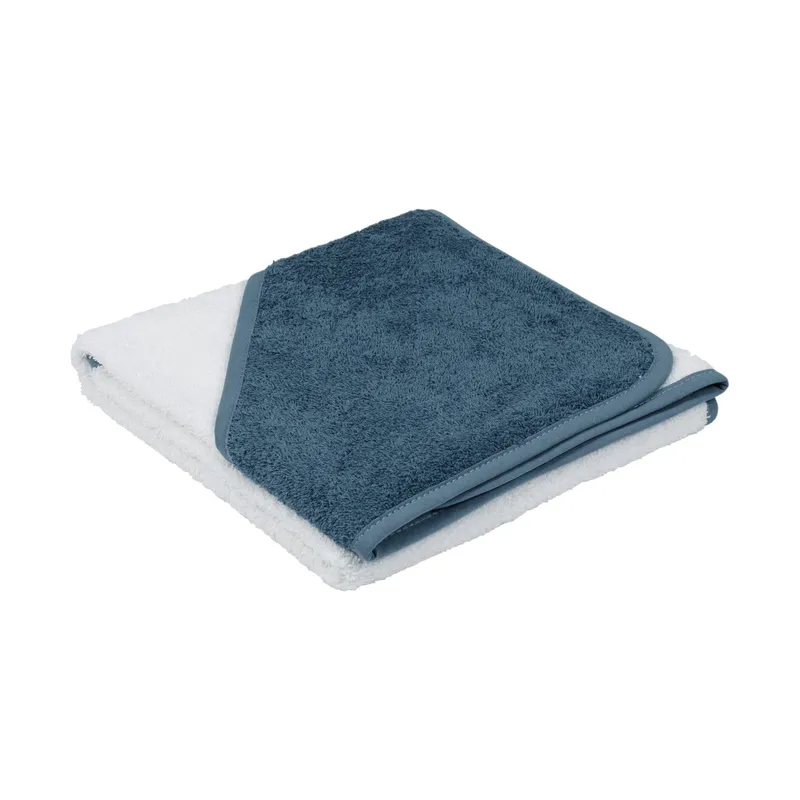 Babypark Badecape Weiß / Blau