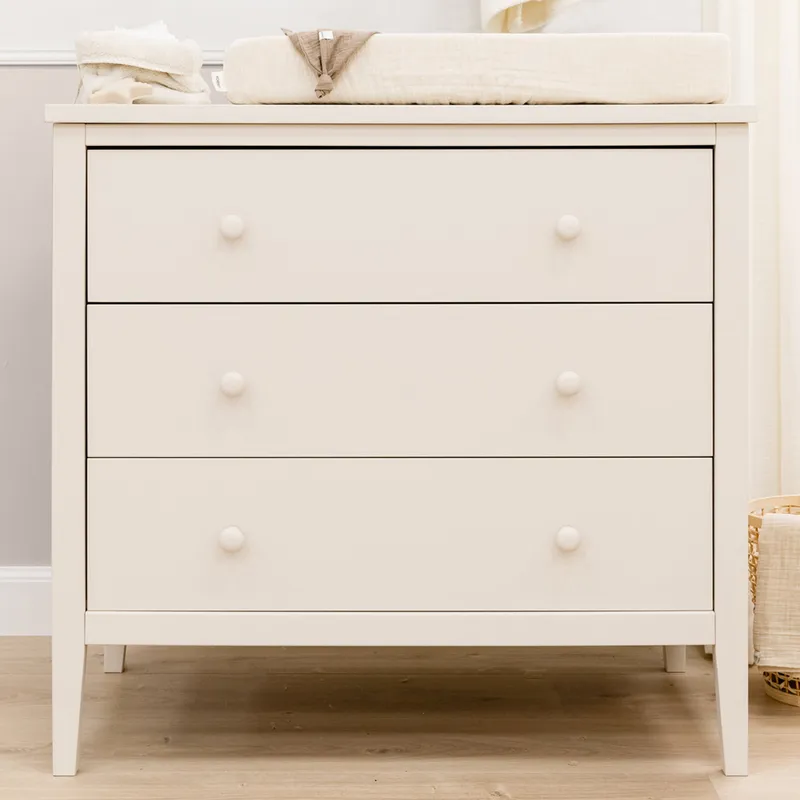 Bopita Vieve Babyzimmer Dune | Bett 70x140 cm + Kommode + 3-türiger Kleiderschrank