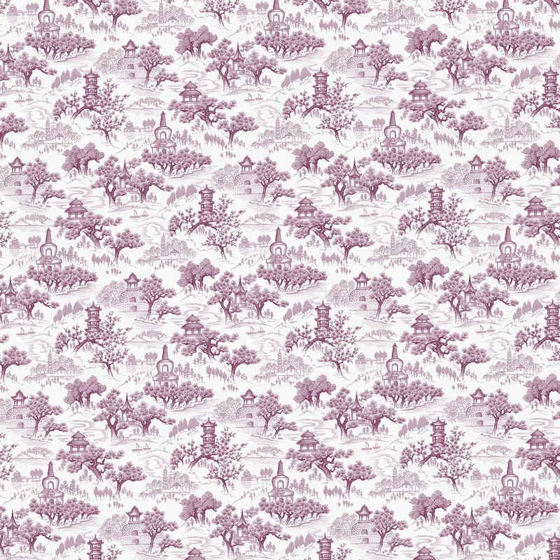 Creative Lab Amsterdam Chinoiserie Vliestapete - 292,2 x 280 cm - Purple