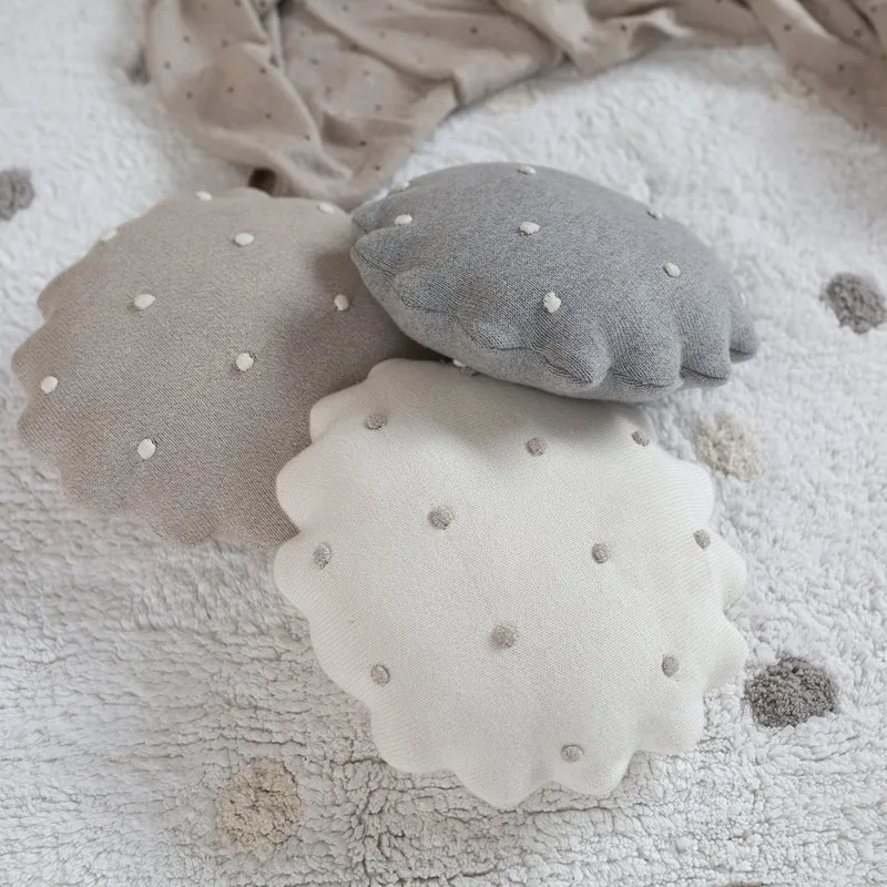 Lorena Canals Biscuit Kissen – Rund – Grau