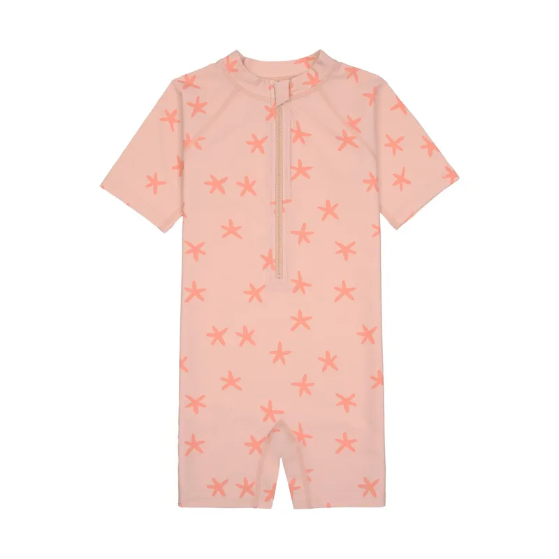 Lässig UV Badeanzug Kurzarm - Starfish - Größe 86 - Peach
