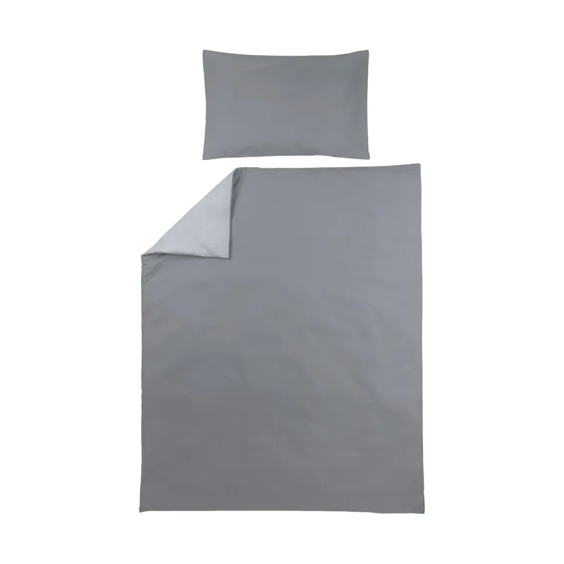 Meyco Uni Bettbezug Grau/Hellgrau 120 x 150 cm