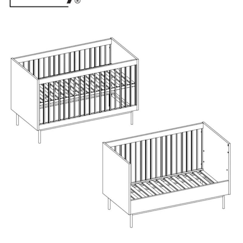Europe Baby Japandi Babybett - 70 x 140 cm
