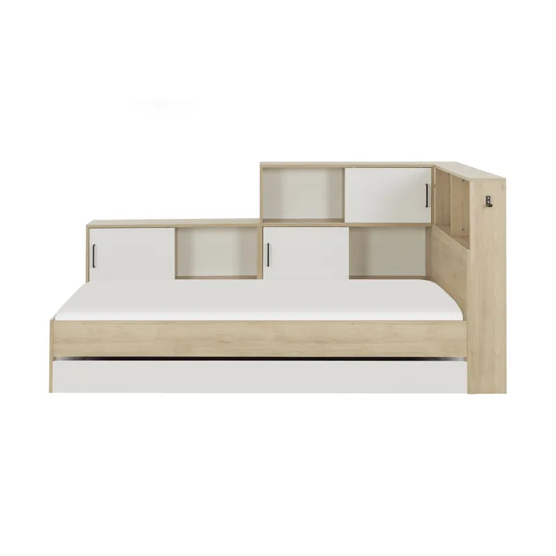 Opbergbed Erwan 90x200 cm Natuurlijk Kastanjebruin 1E72004