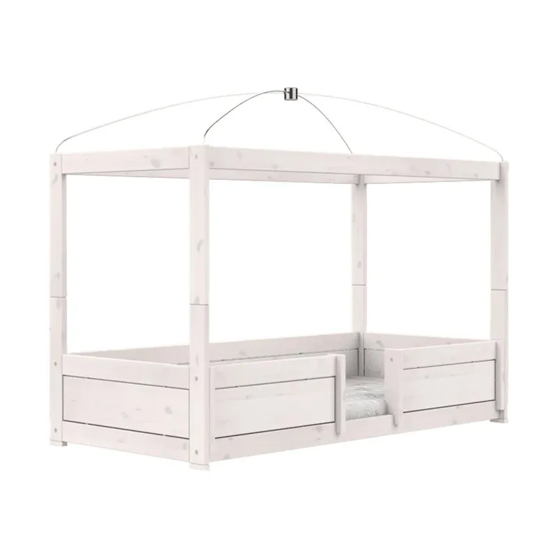 LIFETIME Kidsroom 4-in-1 Himmelbett – Premium-Lattenrost - White Wash