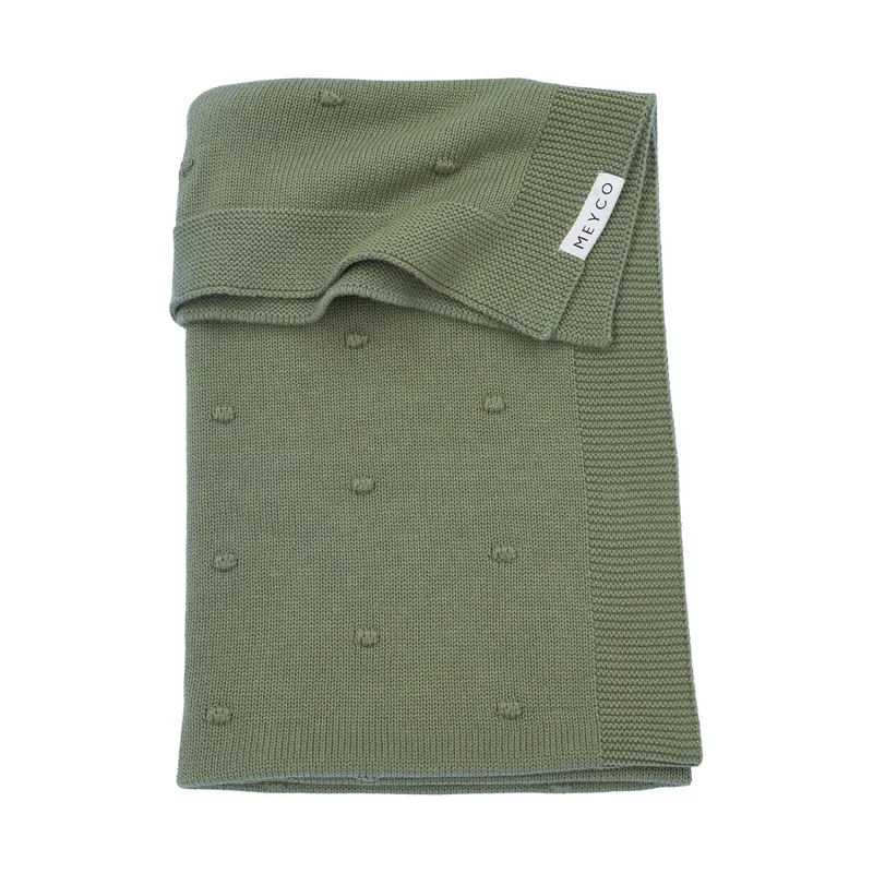 Meyco Mini Knots Babydecke 75 x 100 cm Forest Green
