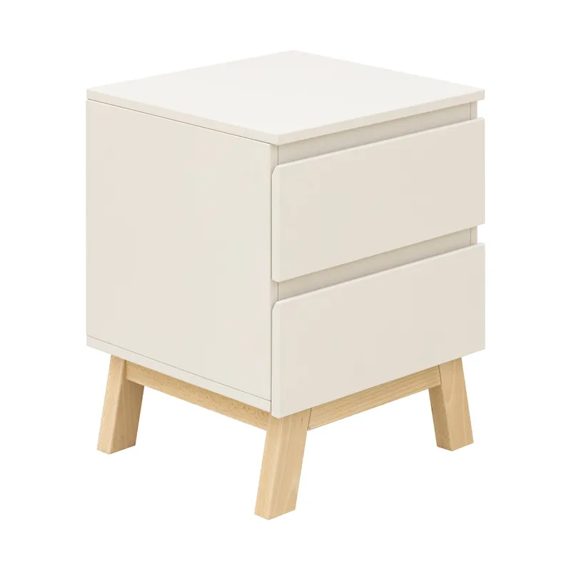 Bopita Saba Jugendzimmer – Dune / Natur – 90x200cm Bett + Nachttisch + Schreibtisch + 3-türiger Kleiderschrank