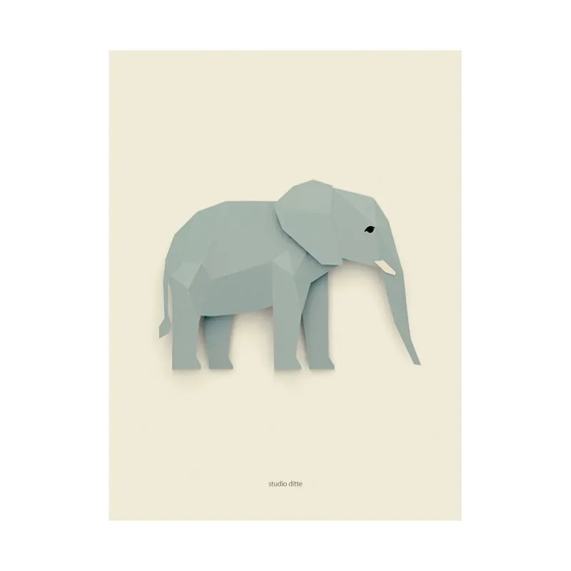 Studio Ditte Elefanten Poster - 30 x 40 cm