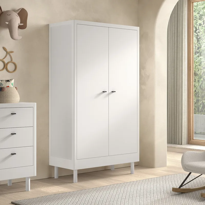 Vipack Kleiderschrank - Forrest - 2-türig - Buche Weiß